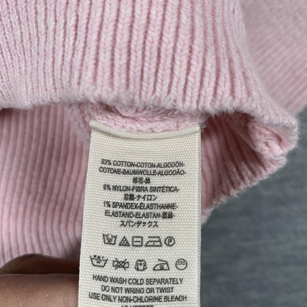 Free People Sweater Womens Medium Pink Ribbed Knit Raglan Crewneck Pullover - Picture 9 of 11